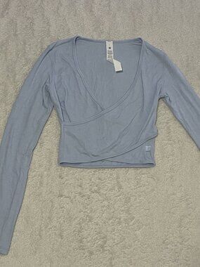 ✨Lululemon Wrap-Front Ribbed Long-Sleeve top - Size 4